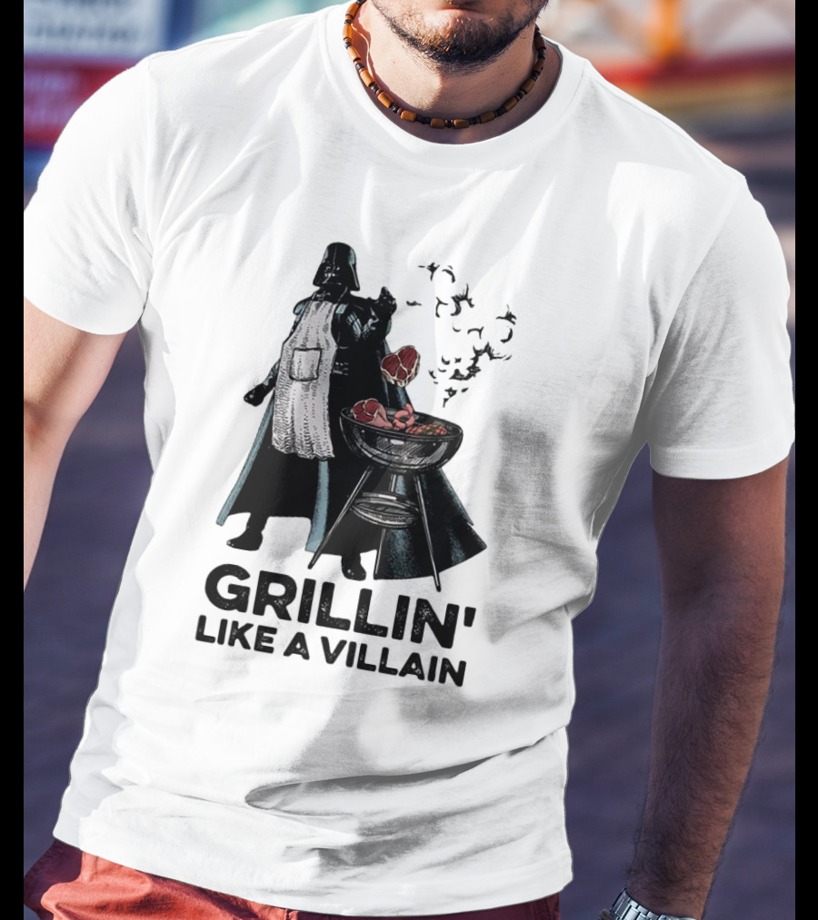 Star Wars Grillin' Like A Villain Darth Vader BBQ Scene T-Shirt