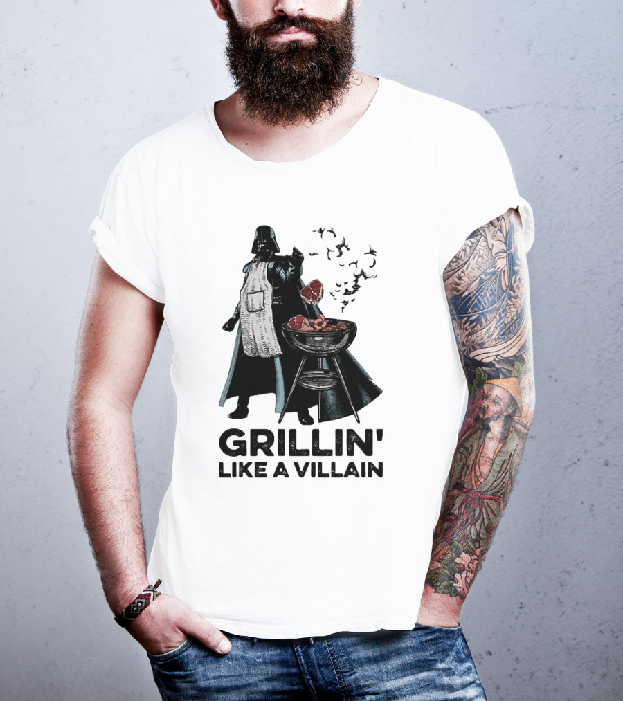Star Wars Grillin' Like A Villain Darth Vader BBQ Scene T-Shirt