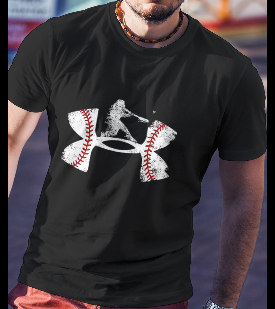 Under Armour Baseball Player Silhouette Logo With Stitching T-Shirt