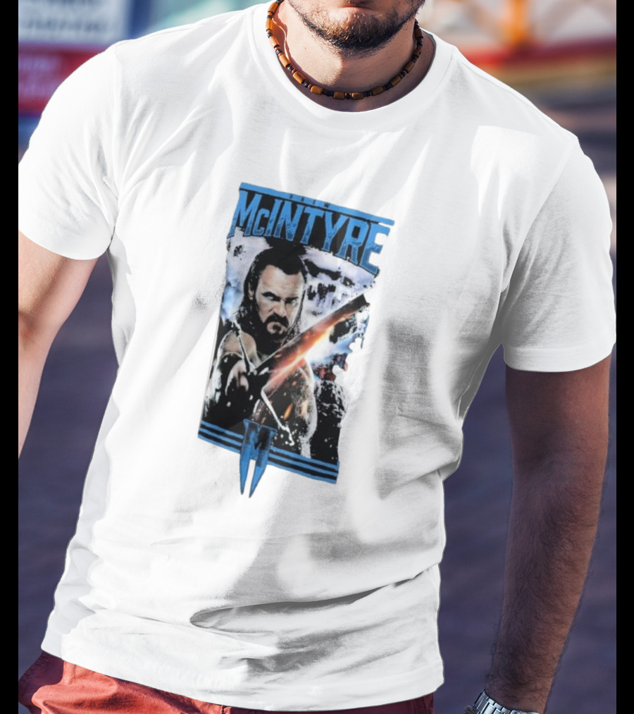Drew McIntyre Clash Warrior With Sword And Determined Gaze T-Shirt