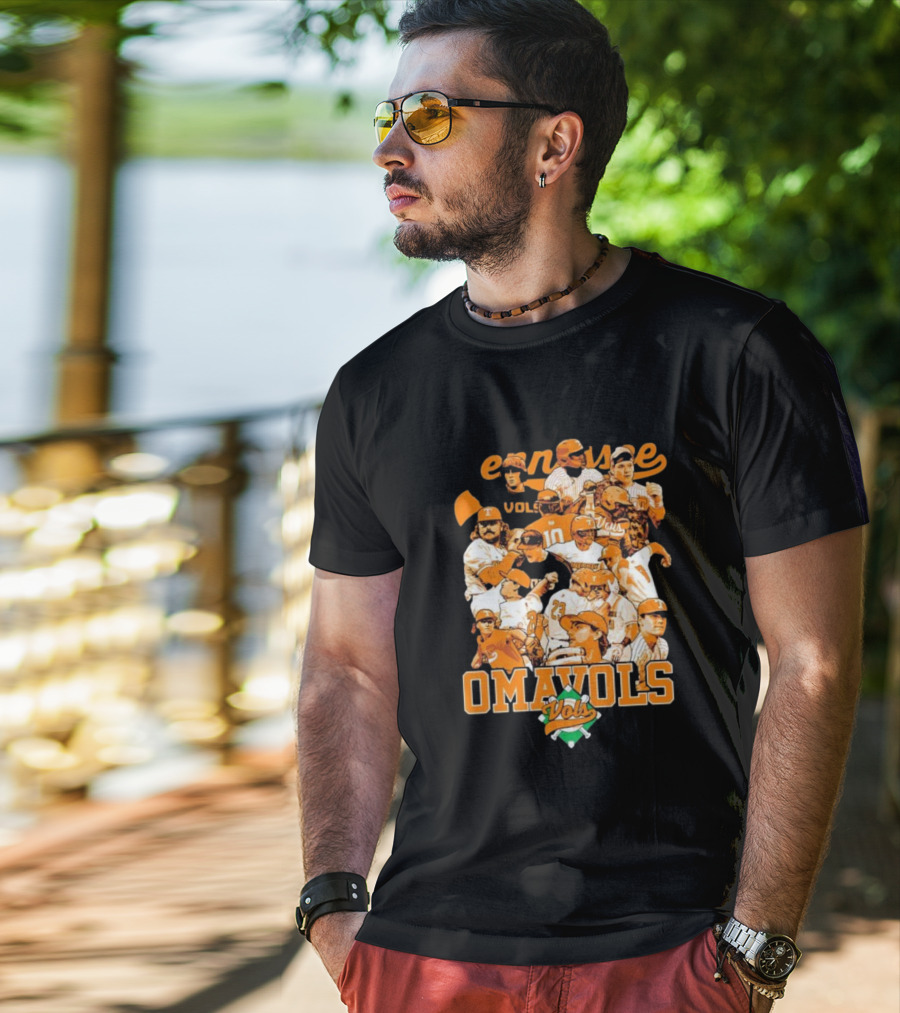 Tennessee Volunteers Omavols Baseball Players Collage T-Shirt