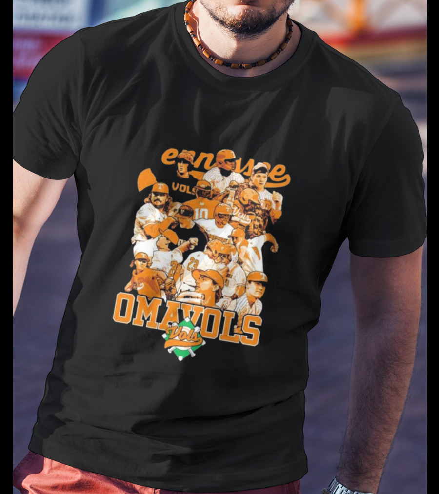 Tennessee Volunteers Omavols Baseball Players Collage T-Shirt