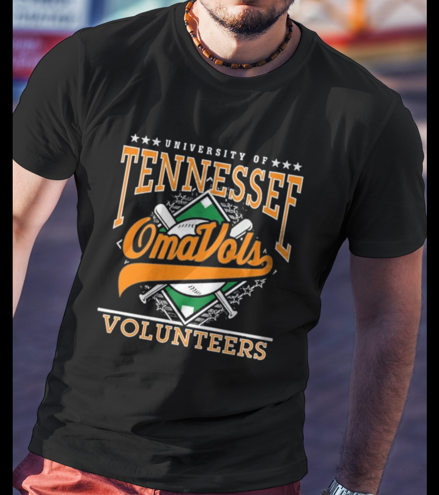 University Of Tennessee OmaVols Volunteers Baseball Throwback T-Shirt