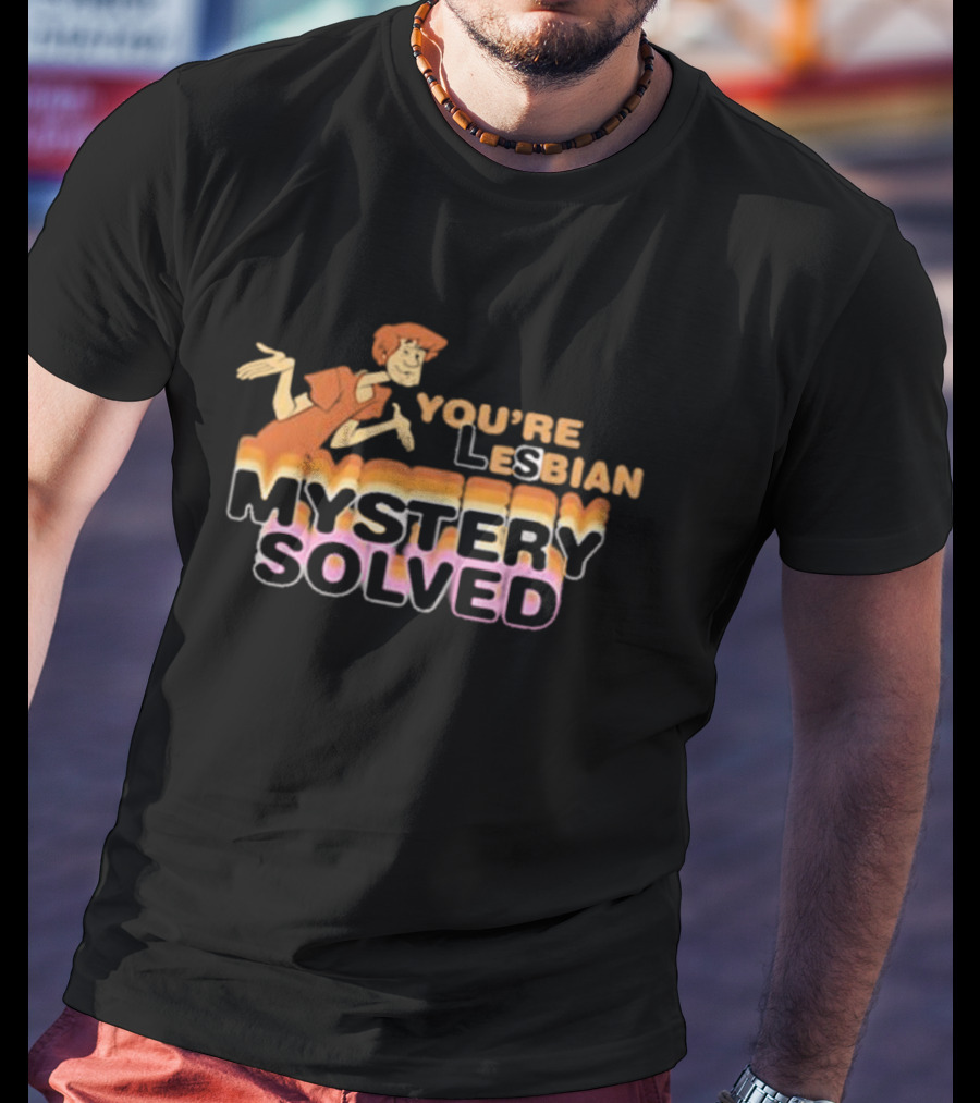 You're Lesbian Mystery Solved Retro Cartoon T-Shirt
