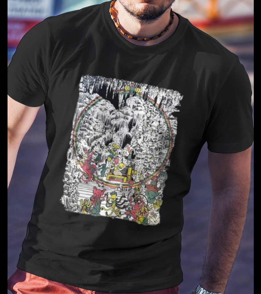 Brian Blomerth Sprinkle’s Glow Mineralogy Psychedelic Cavern Creatures And Vibrant Cosmic Scenes T-Shirt