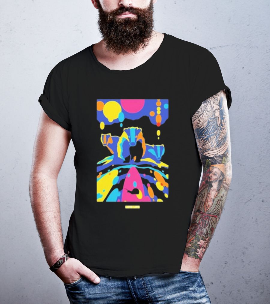 Chris Packham Badgers Glow In The Dark Colorful Wildlife T-Shirt