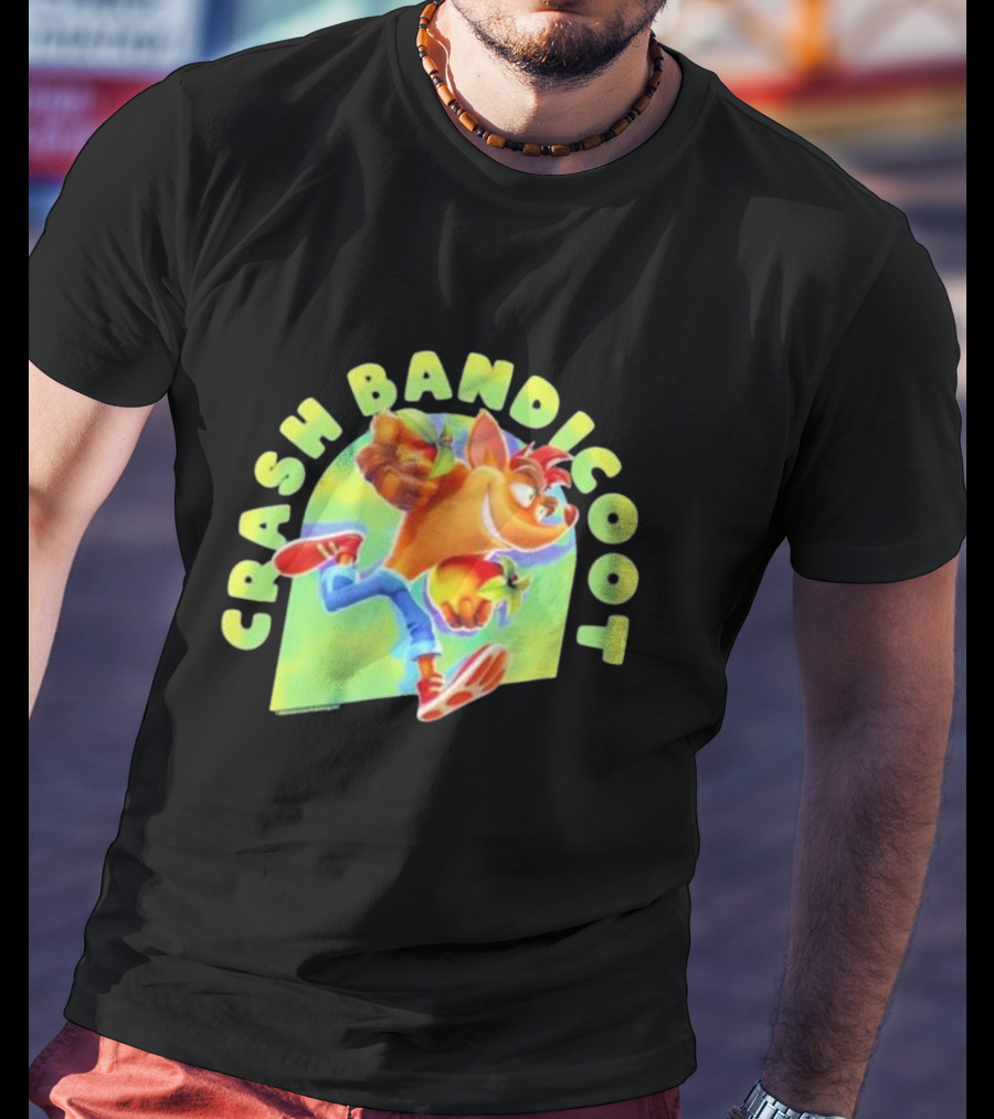 Crash Bandicoot Iconic Character Action Pose Rumble T-Shirt
