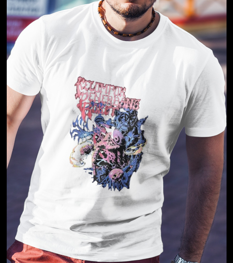 Kelompok Penerbang Roket Space Rage Psychedelic Monster T-Shirt