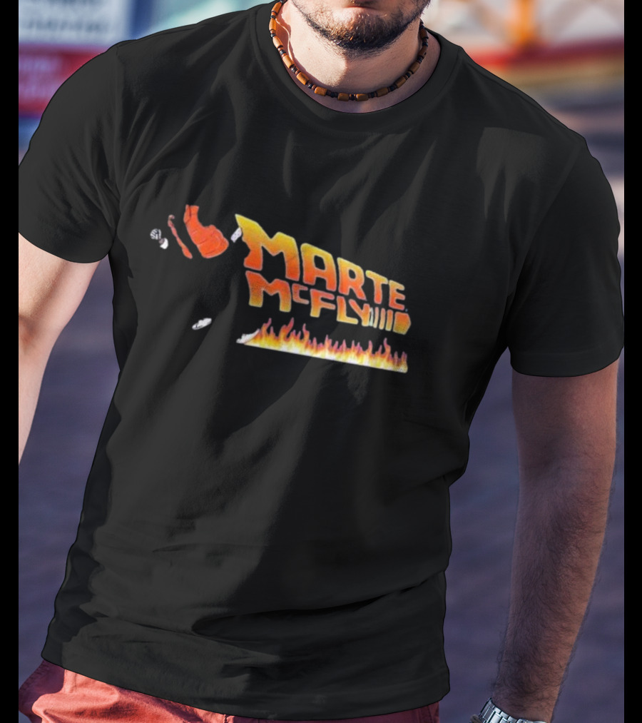 Marte McFly Fire Player Retro Flame T-Shirt