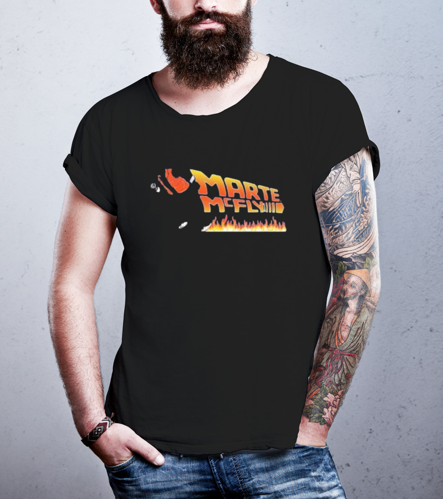 Marte McFly Fire Player Retro Flame T-Shirt