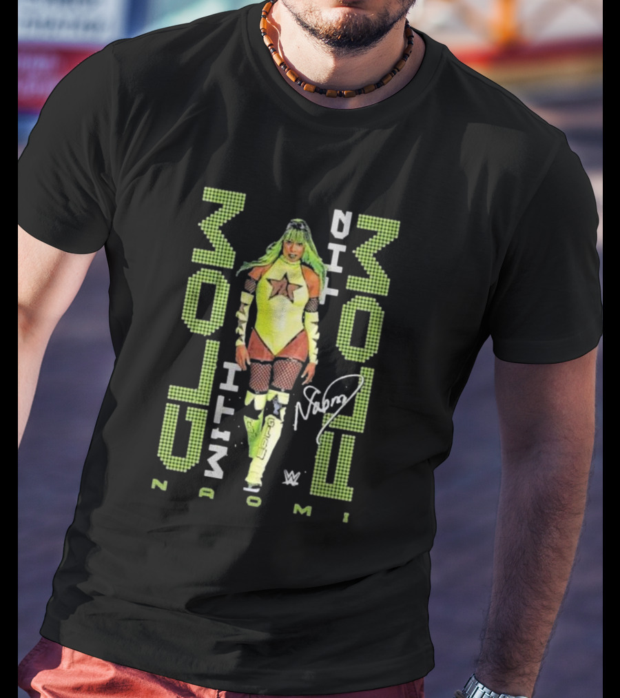 Naomi Glow With The Flow WWE Neon Star Signature T-Shirt