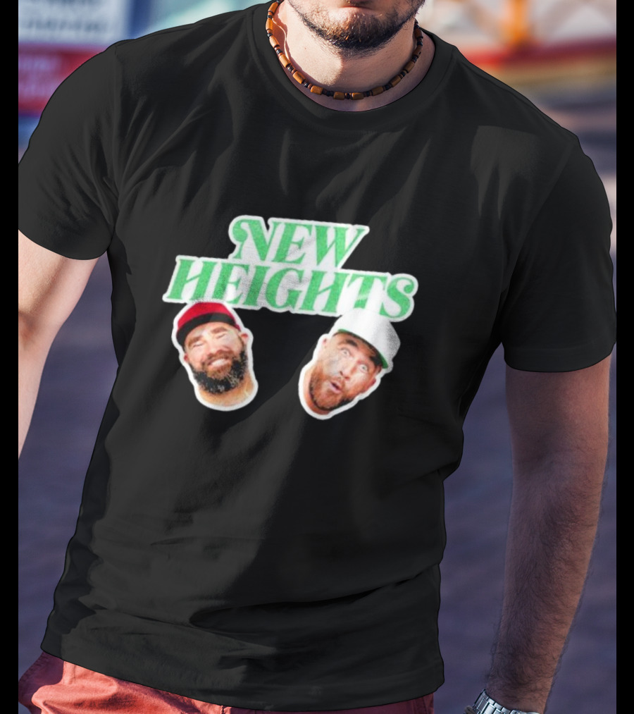 New Heights Jason And Travis Kelce Faces T-Shirt