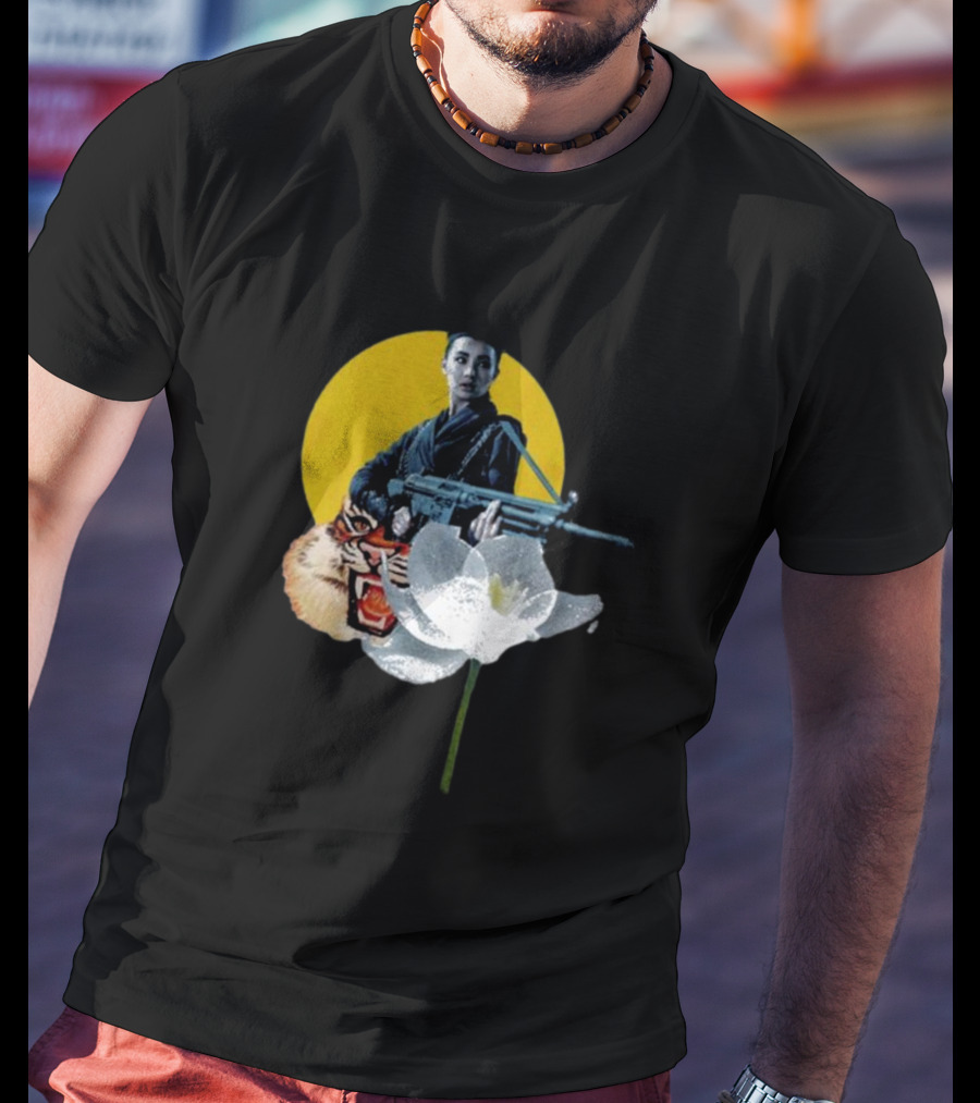 Osd 277 The Arms Of A Warrior With Tiger Flower Emblem T-Shirt