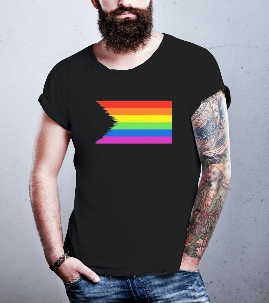 Pride Restored Flag Distorted Rainbow Bands T-Shirt