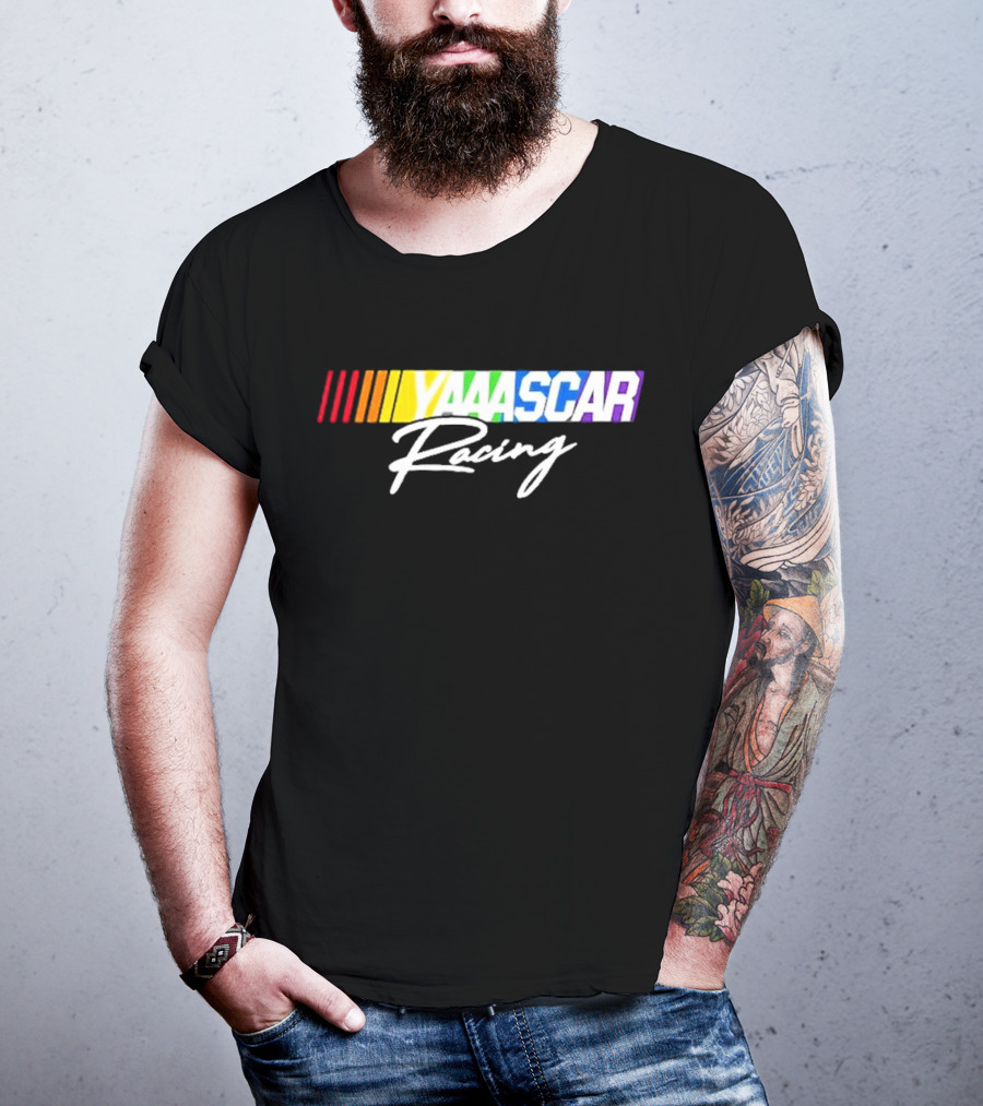 NASCAR Yaaascar Racing Checkered Flag Sports T-Shirt