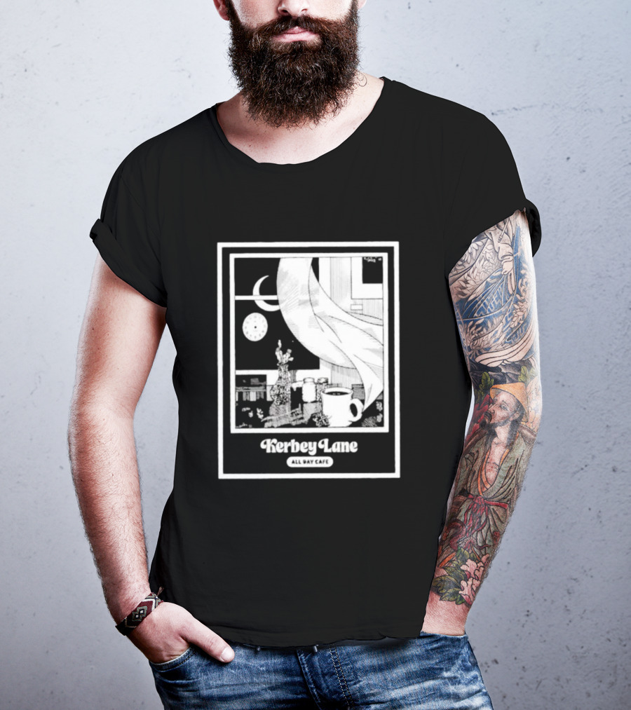 Kerbey Lane All Day Cafe Night Window Scene T-Shirt