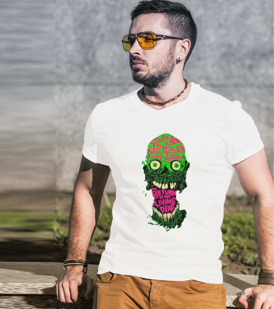 The Return Of The Living Dead Skull No Future More Brains Horror T-Shirt