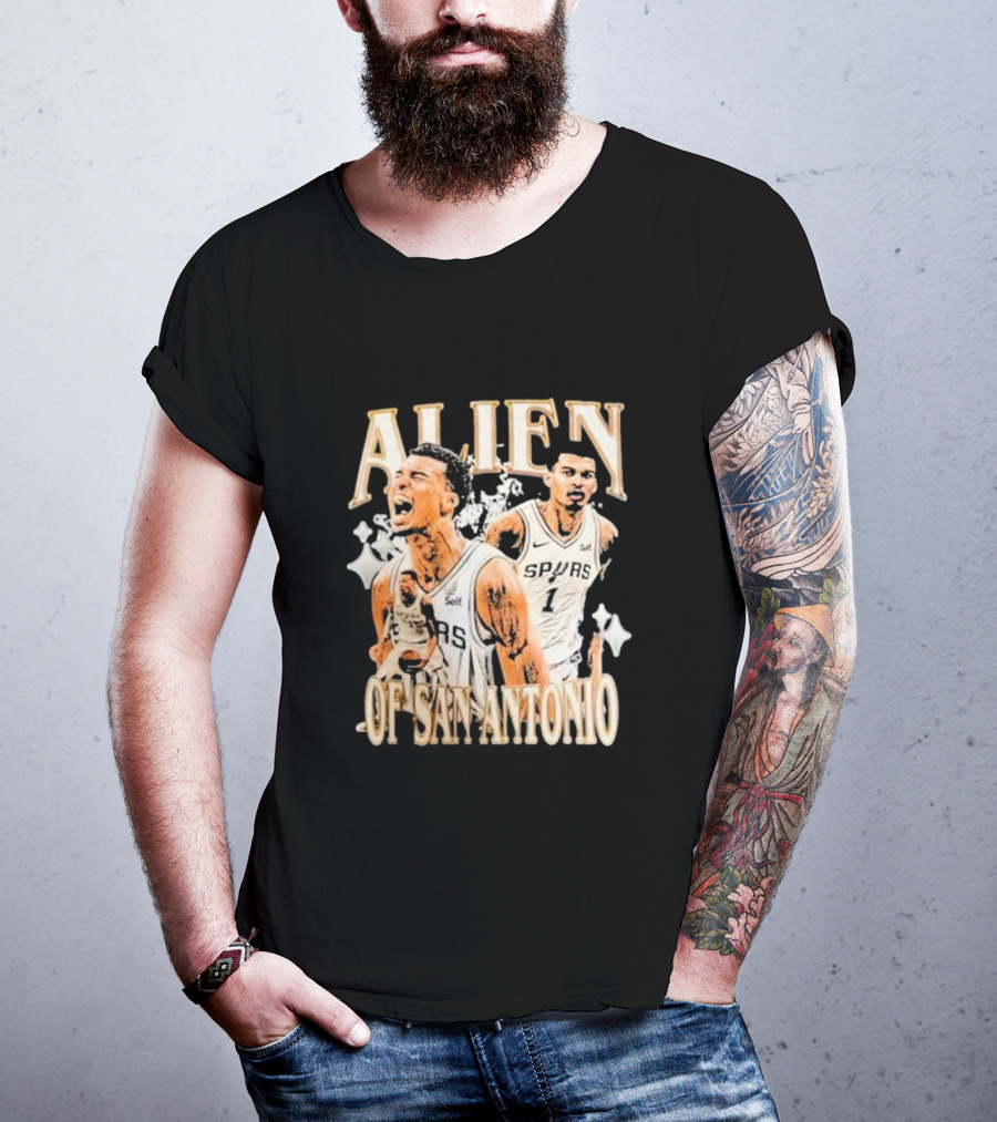 Alien Of San Antonio Spurs Basketball Star T-Shirt