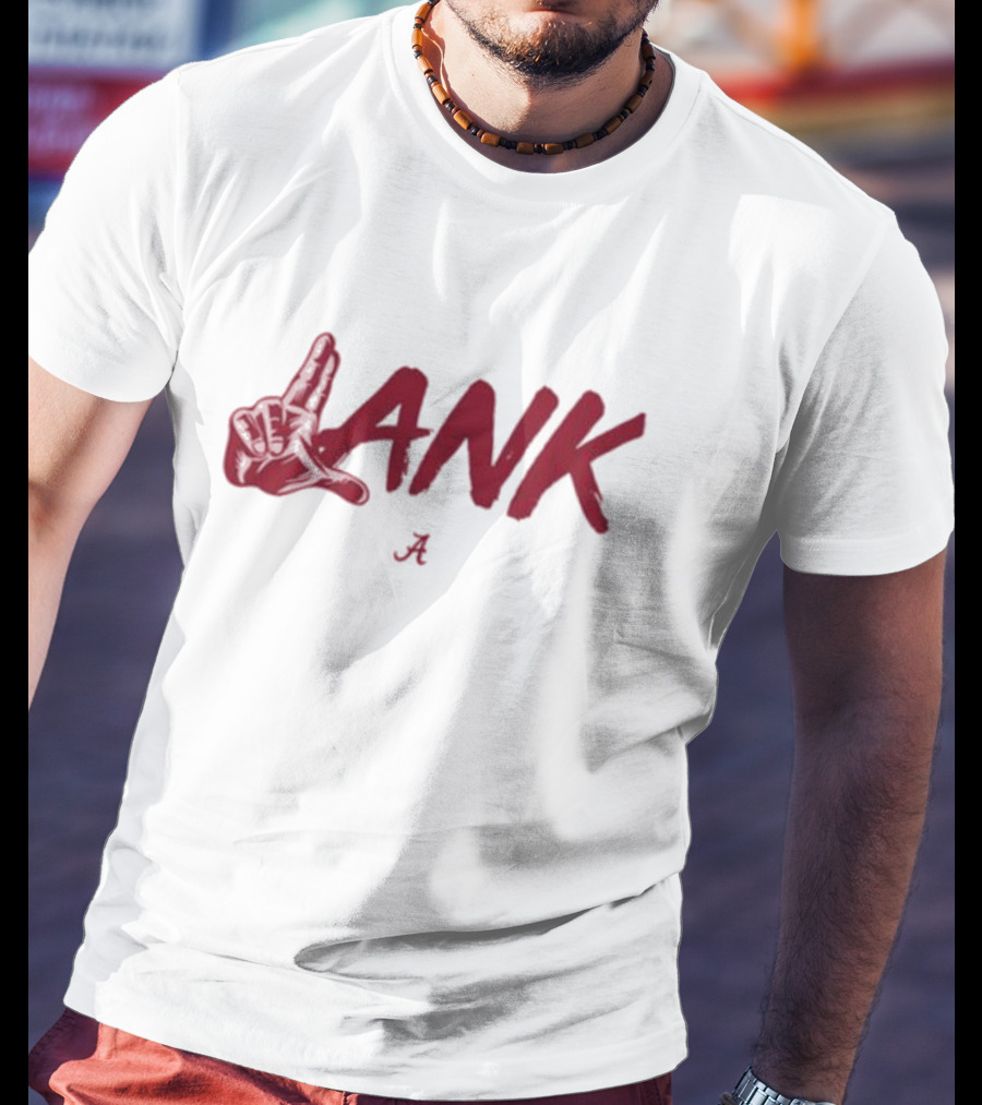 Lank Hand Sign Alabama Crimson Red T-Shirt