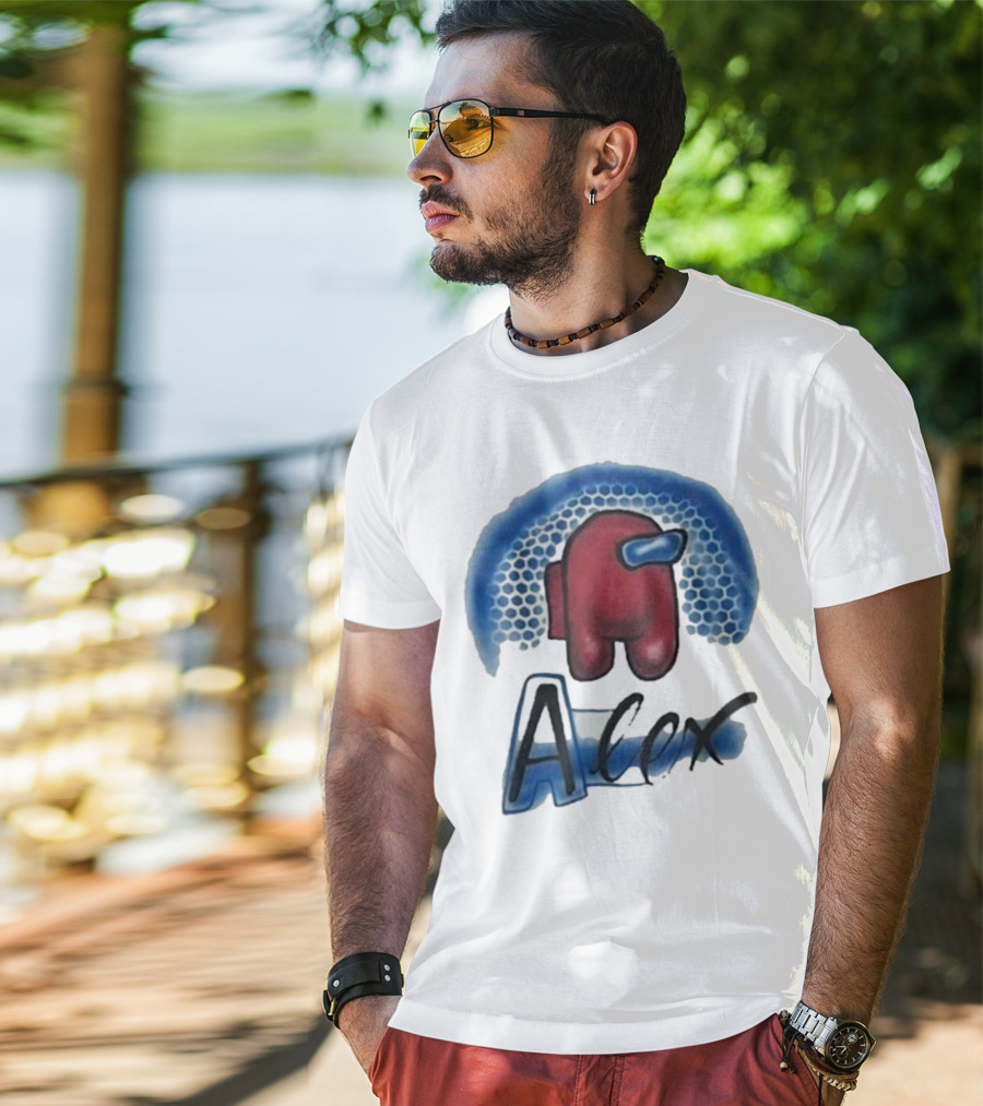 Alex Among Us Red Blue Honeycomb T-Shirt