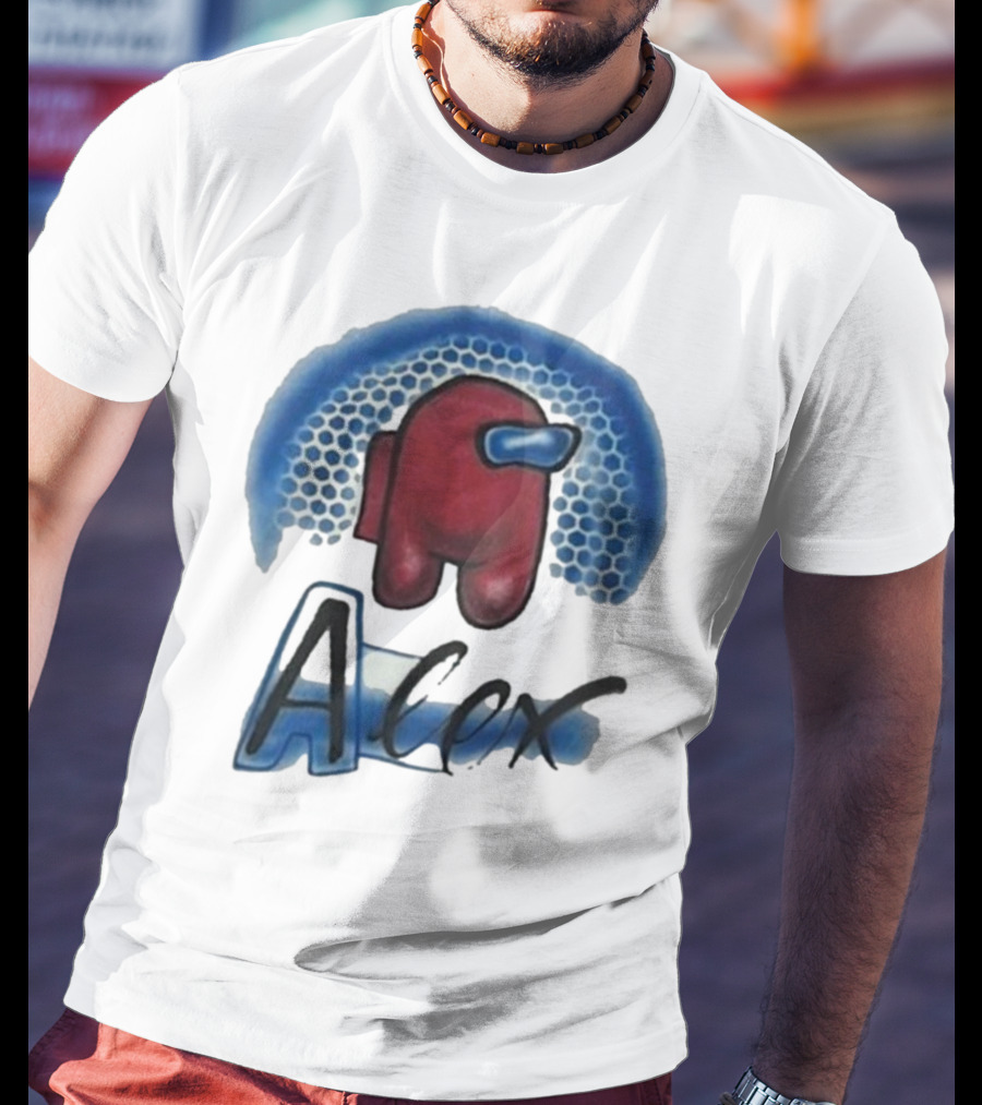 Alex Among Us Red Blue Honeycomb T-Shirt