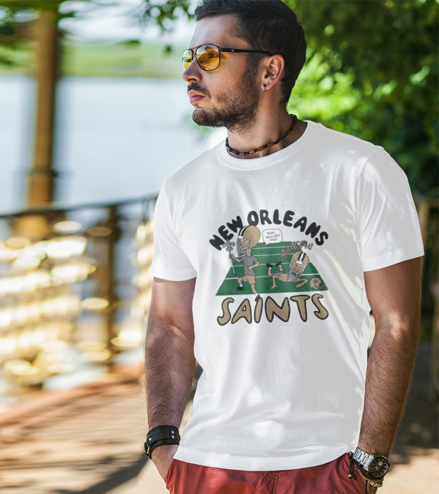 New Orleans Saints Beavis And Butt-Head Football Antics Yeah T-Shirt