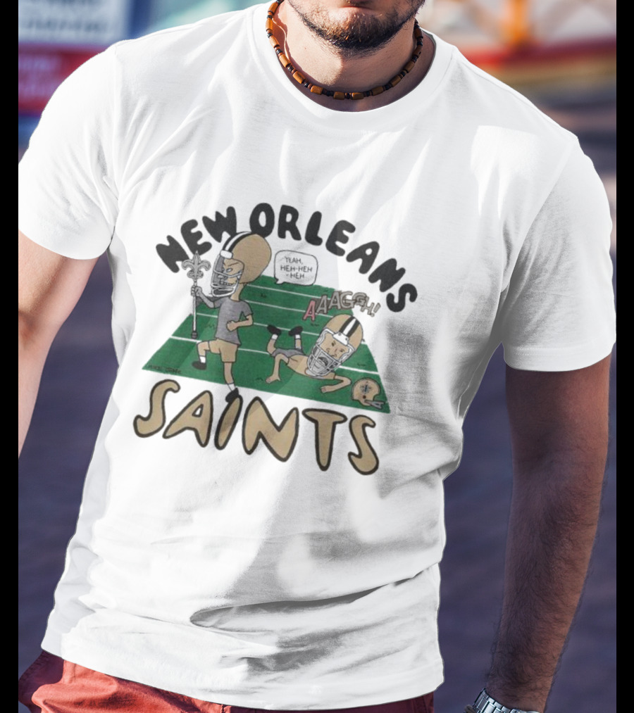 New Orleans Saints Beavis And Butt-Head Football Antics Yeah T-Shirt