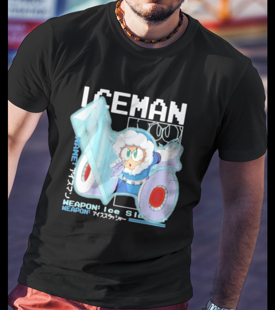 Capcom Iceman Mega Man Weapon Ice Slasher T-Shirt