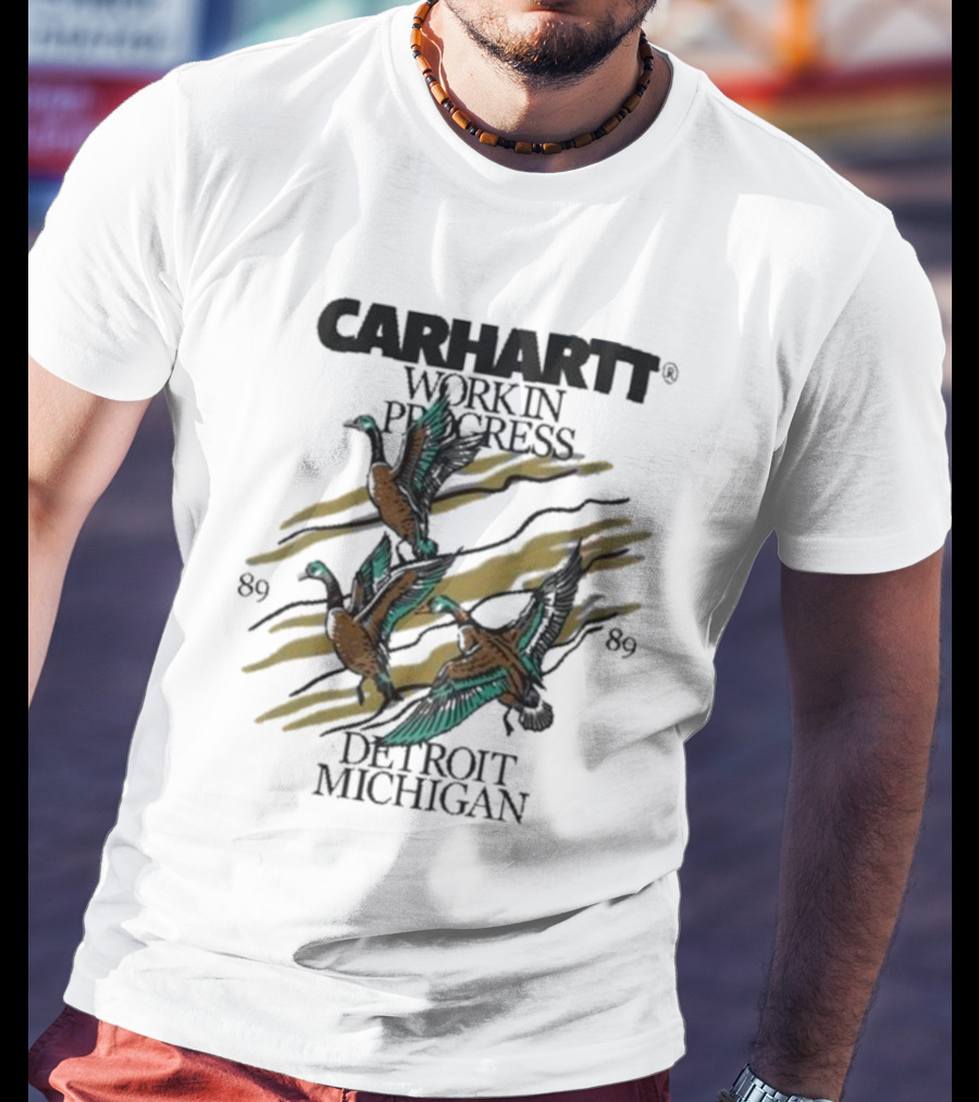 Carhartt Work In Progress Detroit Michigan 89 Ducks T-Shirt