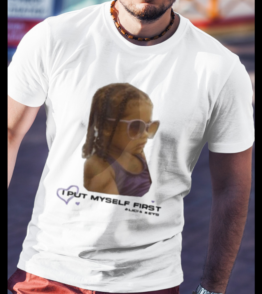 I PUT MYSELF FIRST Keys Affirmations Kid Sunglasses T-Shirt