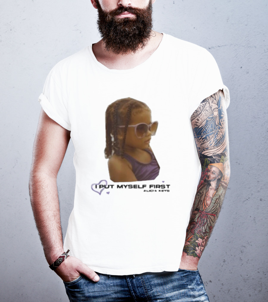 I PUT MYSELF FIRST Keys Affirmations Kid Sunglasses T-Shirt