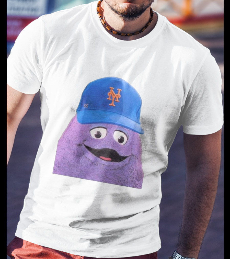 Lgm Grimace New York Mets Mascot Baseball Cap T-Shirt