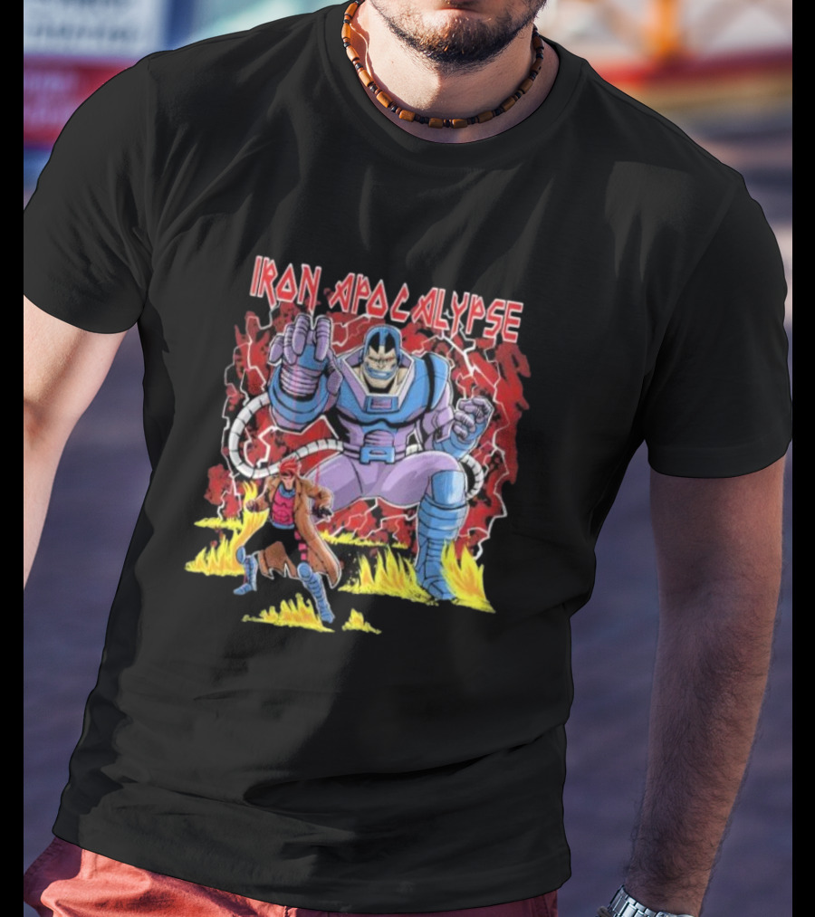 Iron Apocalypse Puppet Control Apocalypse With Character In Red Cloak T-Shirt