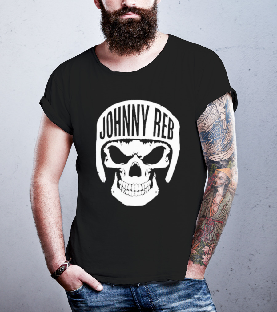 Johnny Reb Skull Helmet Classic T-Shirt