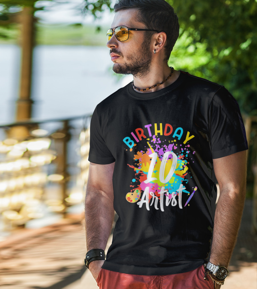 Birthday 10 Artist Painting Party T-Shirt