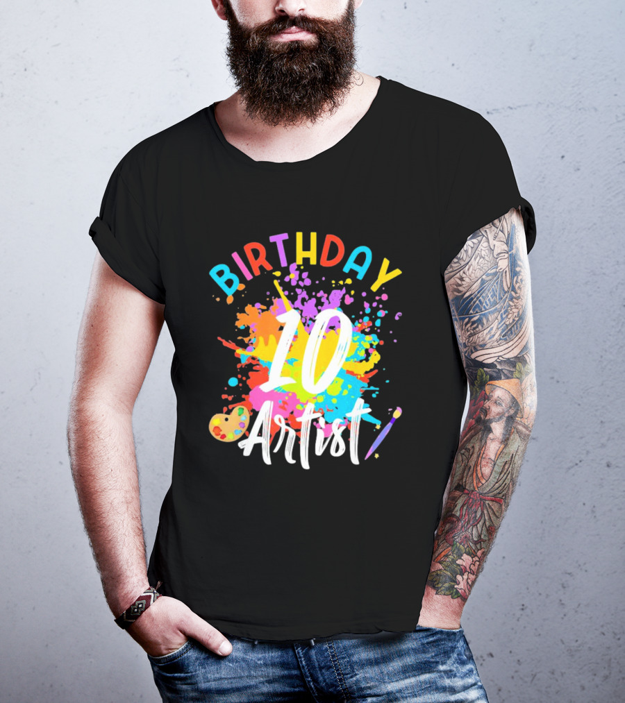 Birthday 10 Artist Painting Party T-Shirt