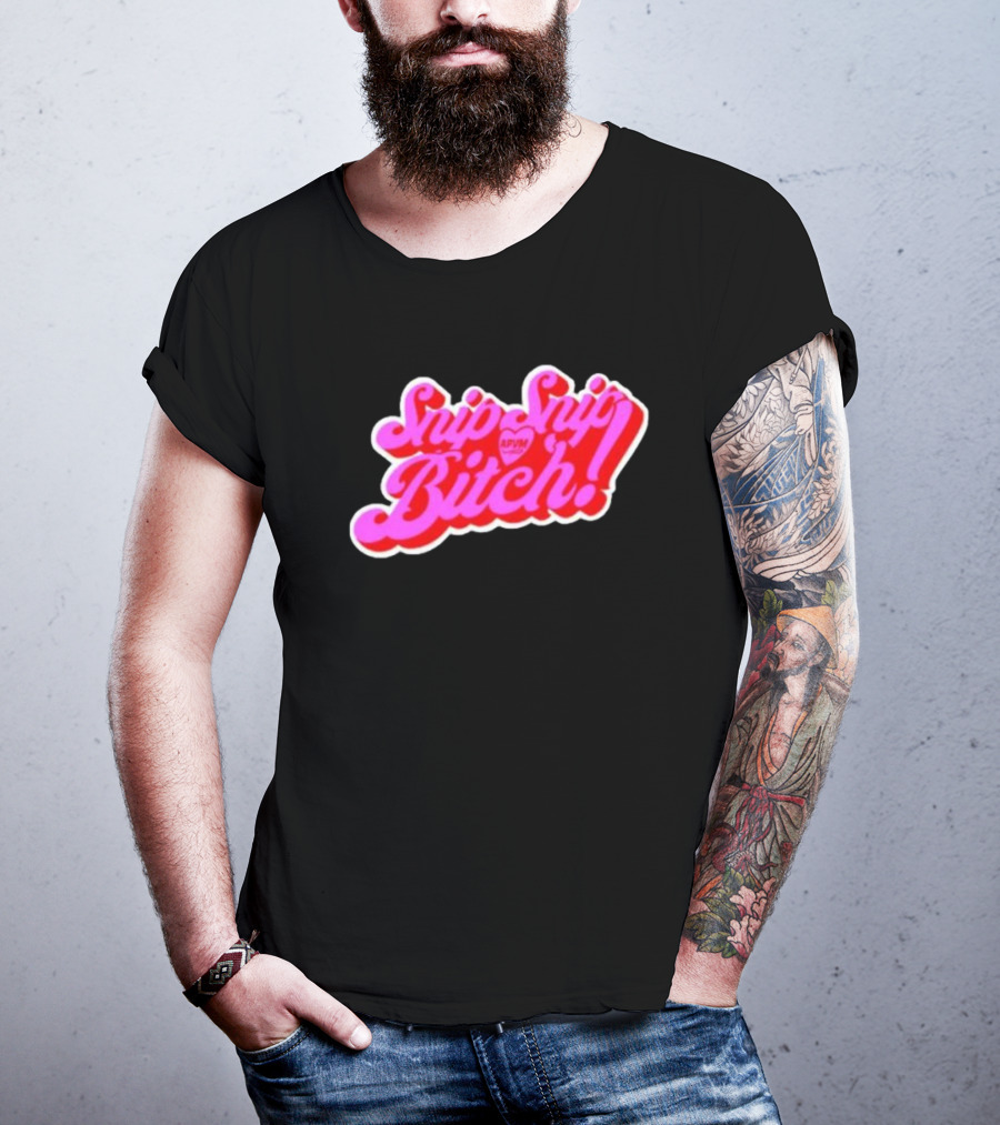 Angeria Paris Snip Snip Bitch APVM Heart Ringer T-Shirt