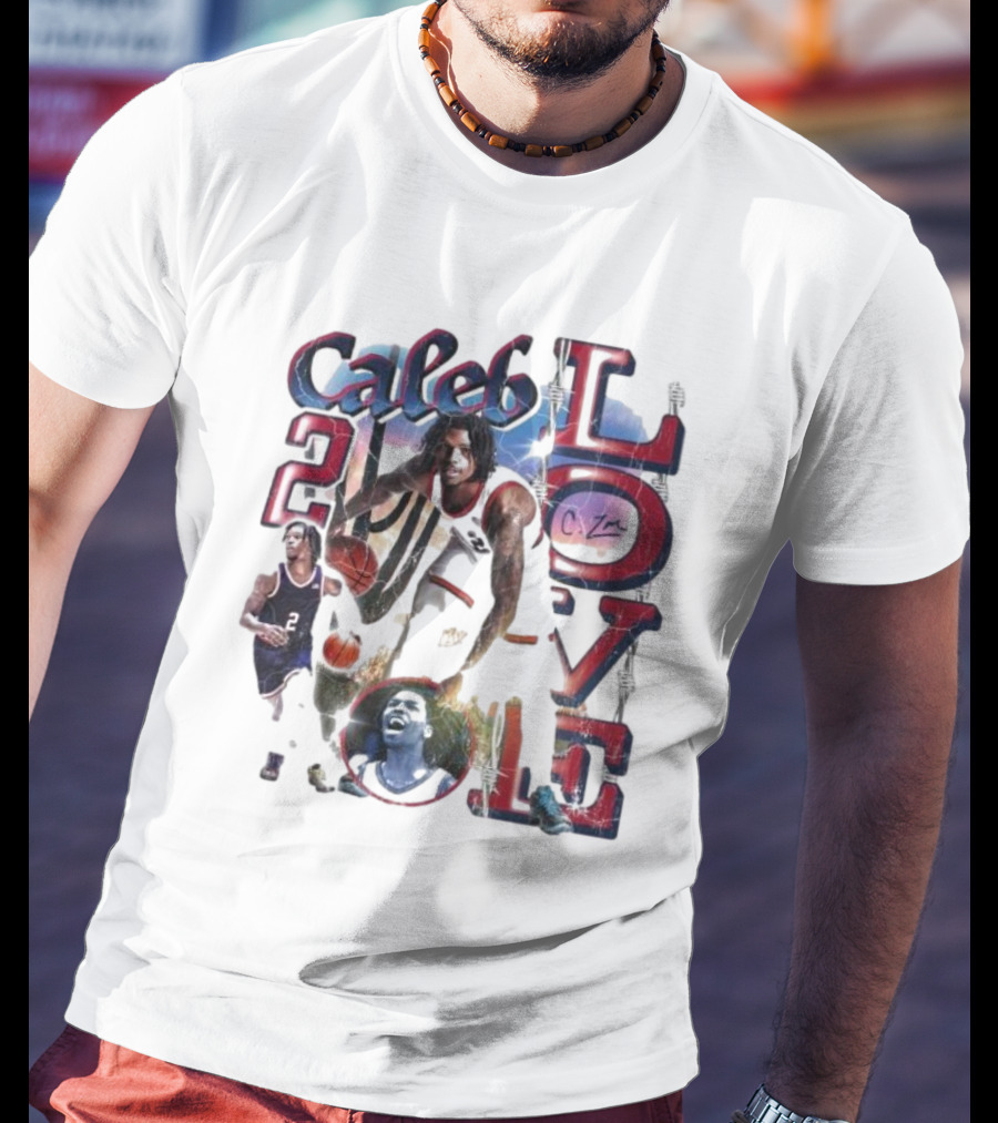 Caleb Love 2 Basketball Signature Jersey Dunk Champion Image T-Shirt