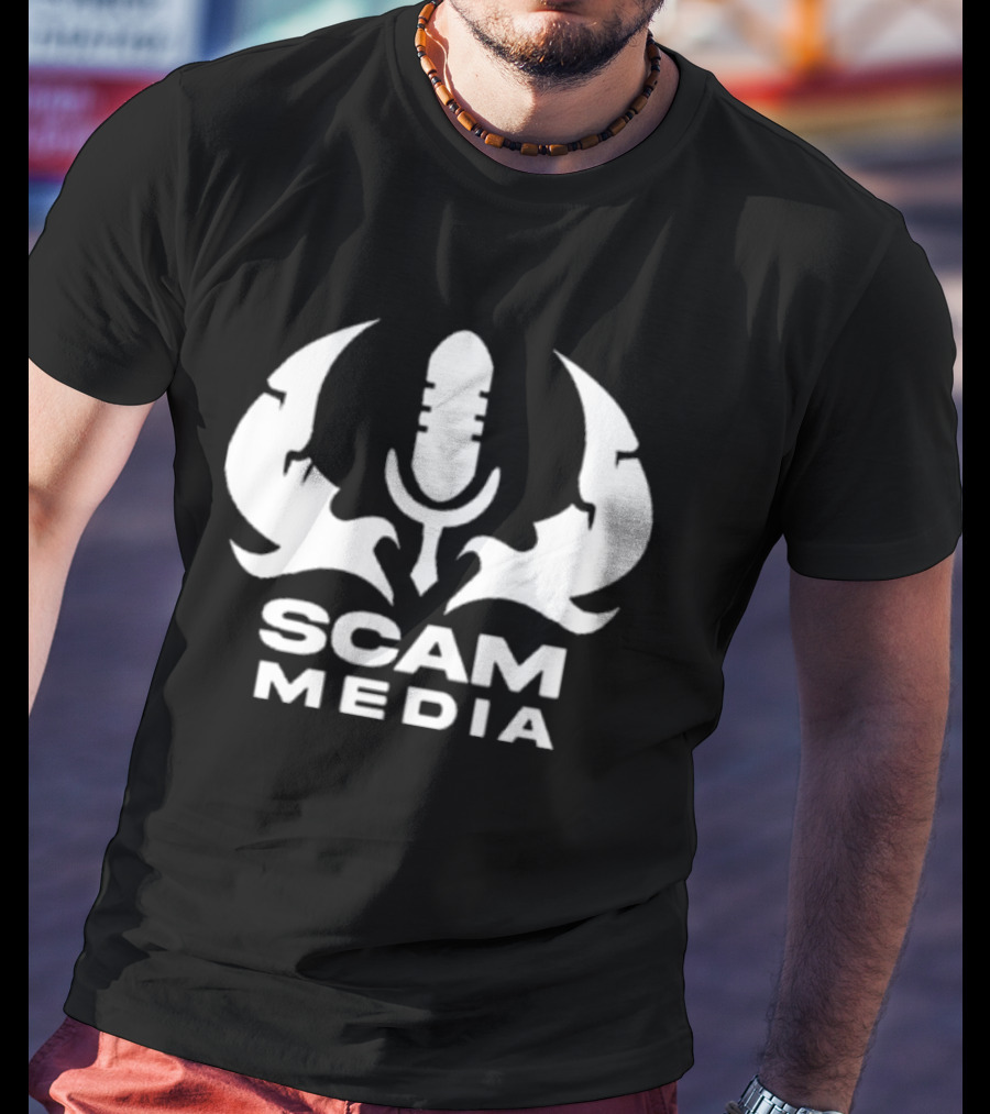 Scam Media Microphone Mandalorian Mythosaur T-Shirt