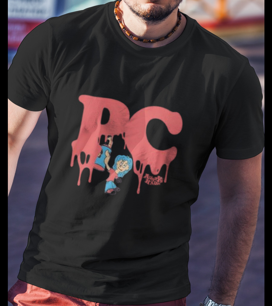 PC Auntys Haus Dripping Graffiti Cartoon Character T-Shirt