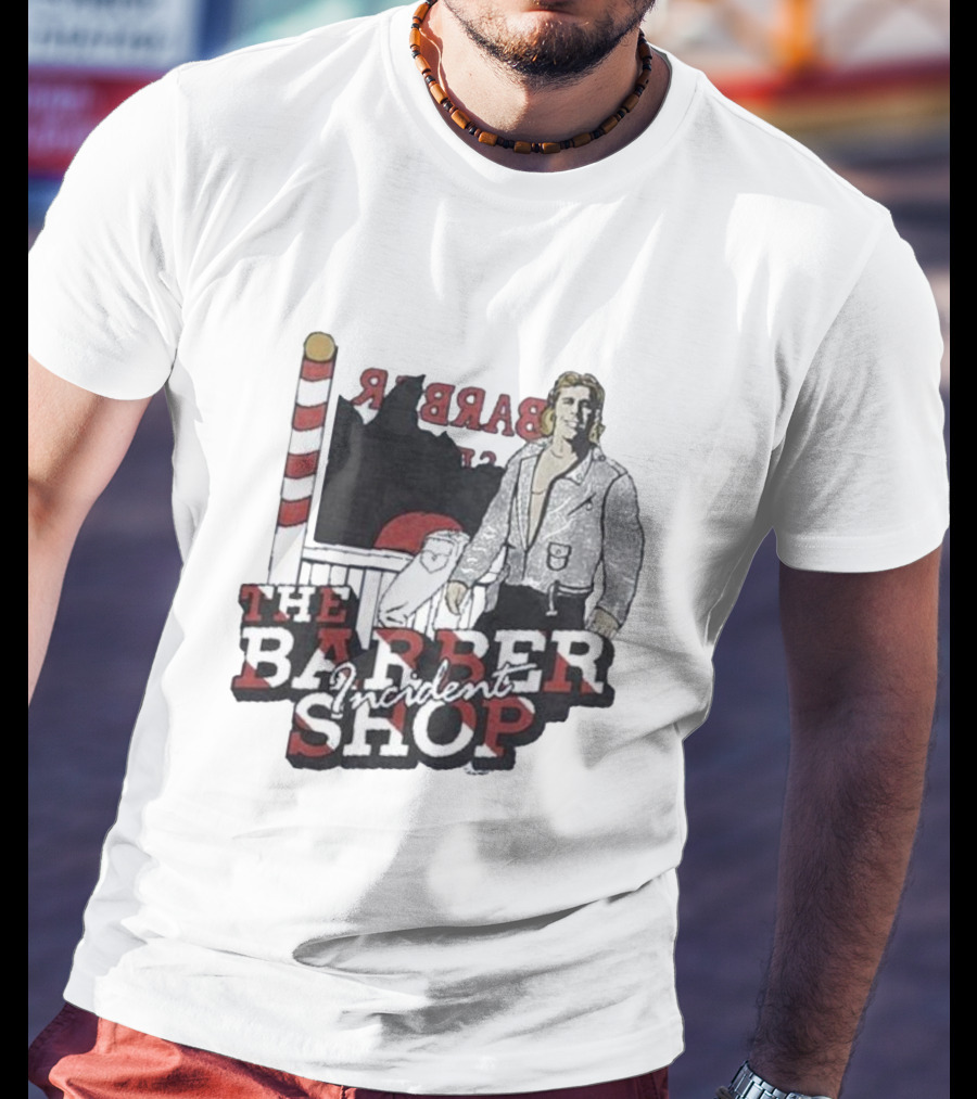 The Barber Shop Incident With Barber Pole Icon And Figure T-Shirt