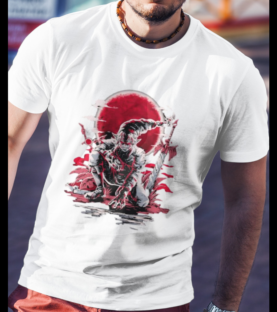 Wax And Wane Paulo Gazola Blood Moon Warrior Blade T-Shirt