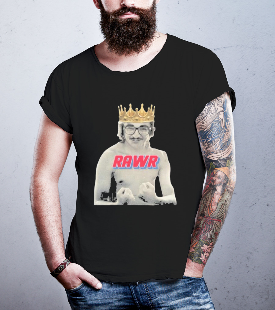 RAWR Young Greg Cote Wearing Crown T-Shirt