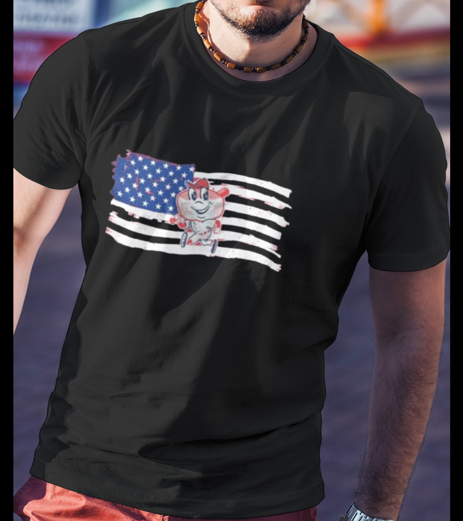 Riverwalk Stadium Max Fireworks Show Patriotic Mascot Flag Display T-Shirt