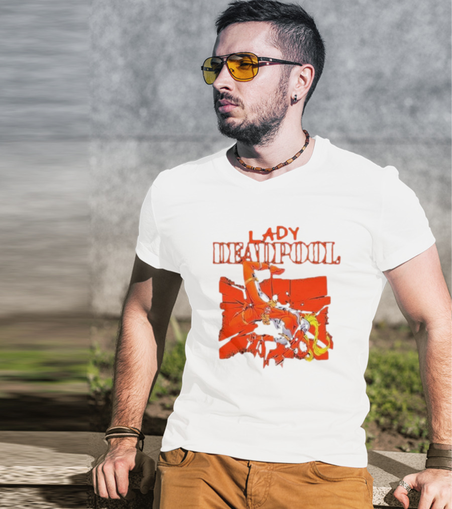 Rob Liefeld Lady Deadpool T-Shirt