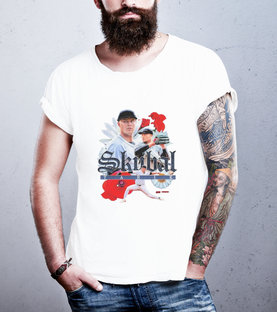 Skubal Tarik Baseball Player Floral Collage T-Shirt