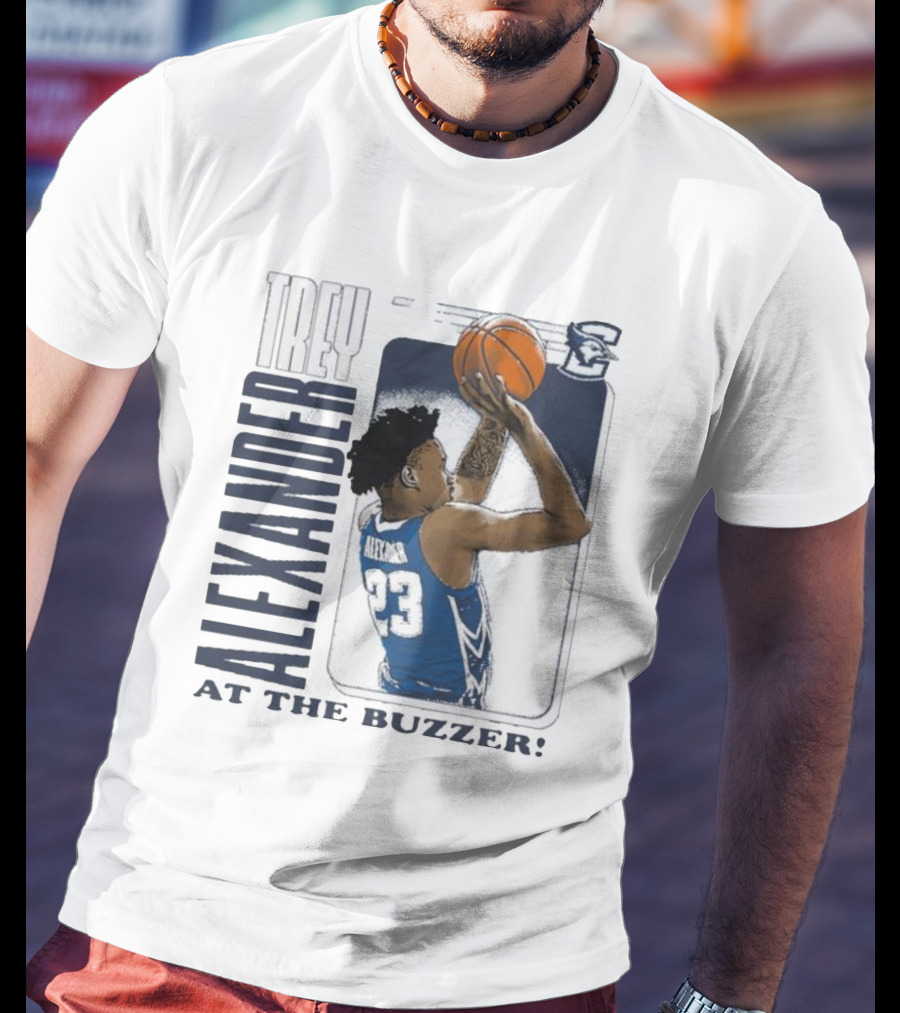 Trey Alexander 23 At The Buzzer Basketball Creighton Bluejays T-Shirt