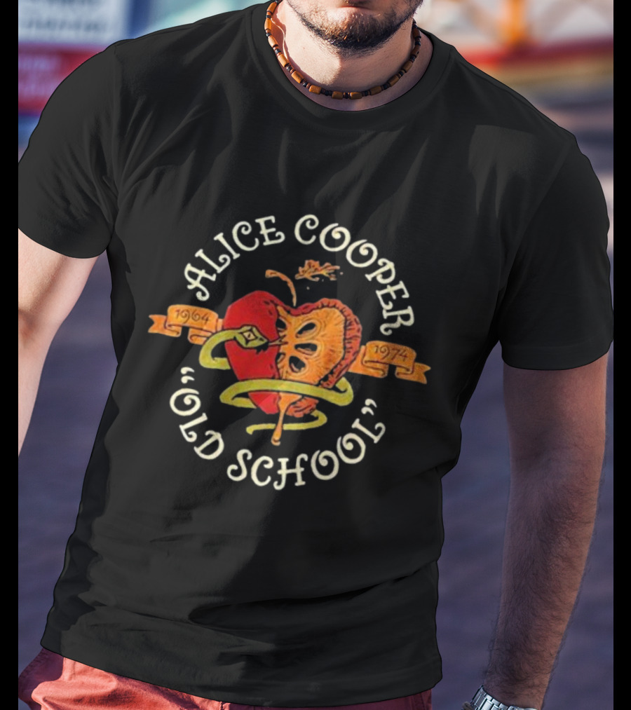 Alice Cooper Old School 1964 1974 Snake And Apple T-Shirt