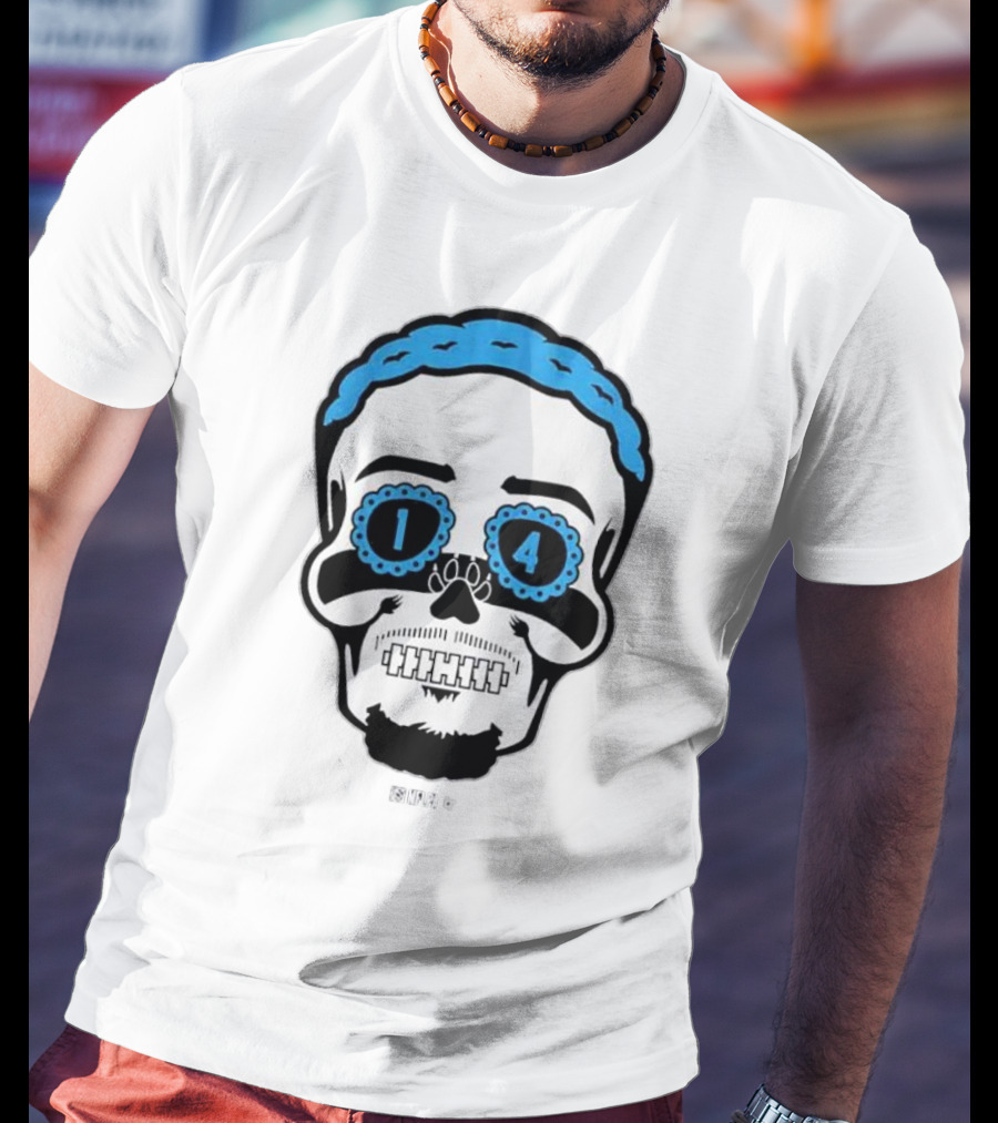 Amon-Ra St Brown Sugar Skull NFLPA 14 T-Shirt