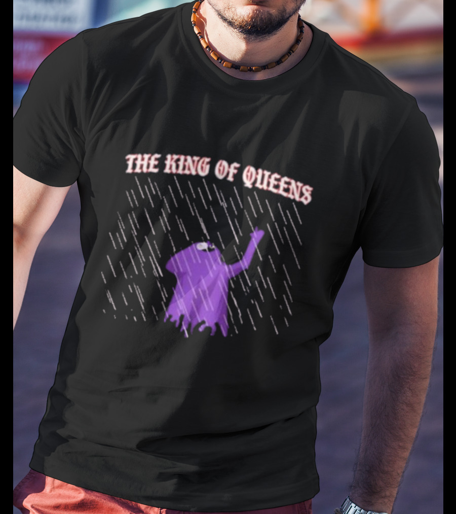 King Of Queens Rainy Purple Figure With Raised Arm T-Shirt